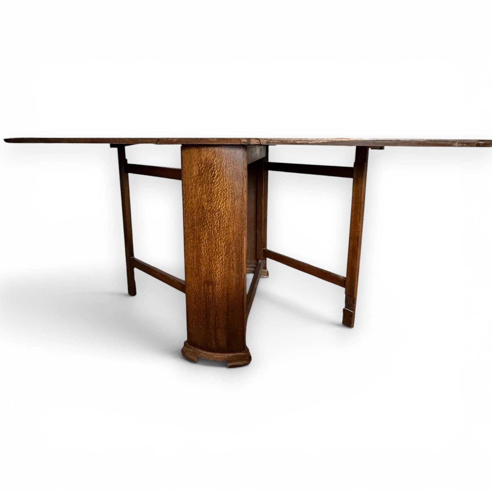 Vintage Art Deco Oak Drop Leaf Dining Table Space Saving Gateleg
