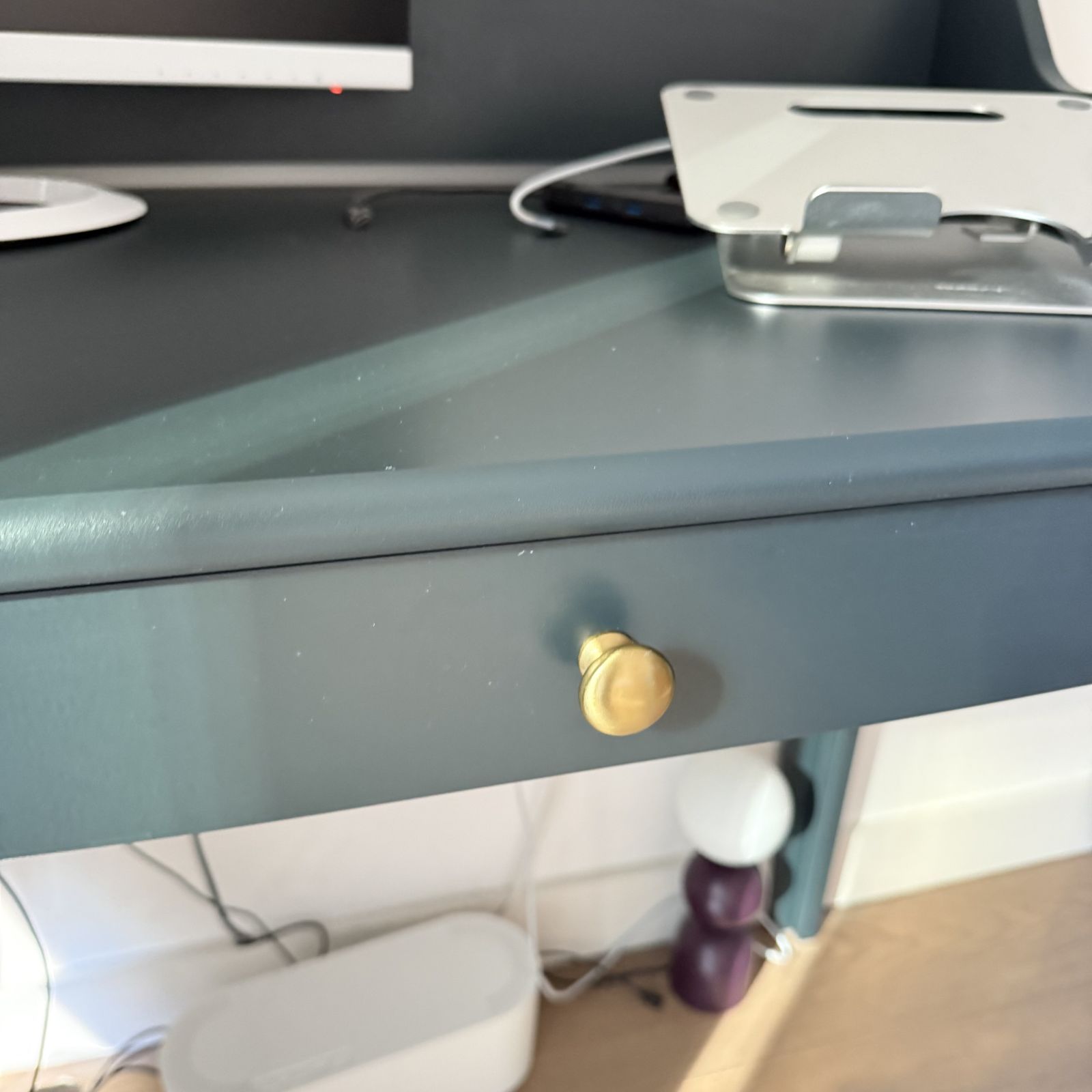 Ikea Lommarp Desk Dark Blue Green | Ikea | Vinterior
