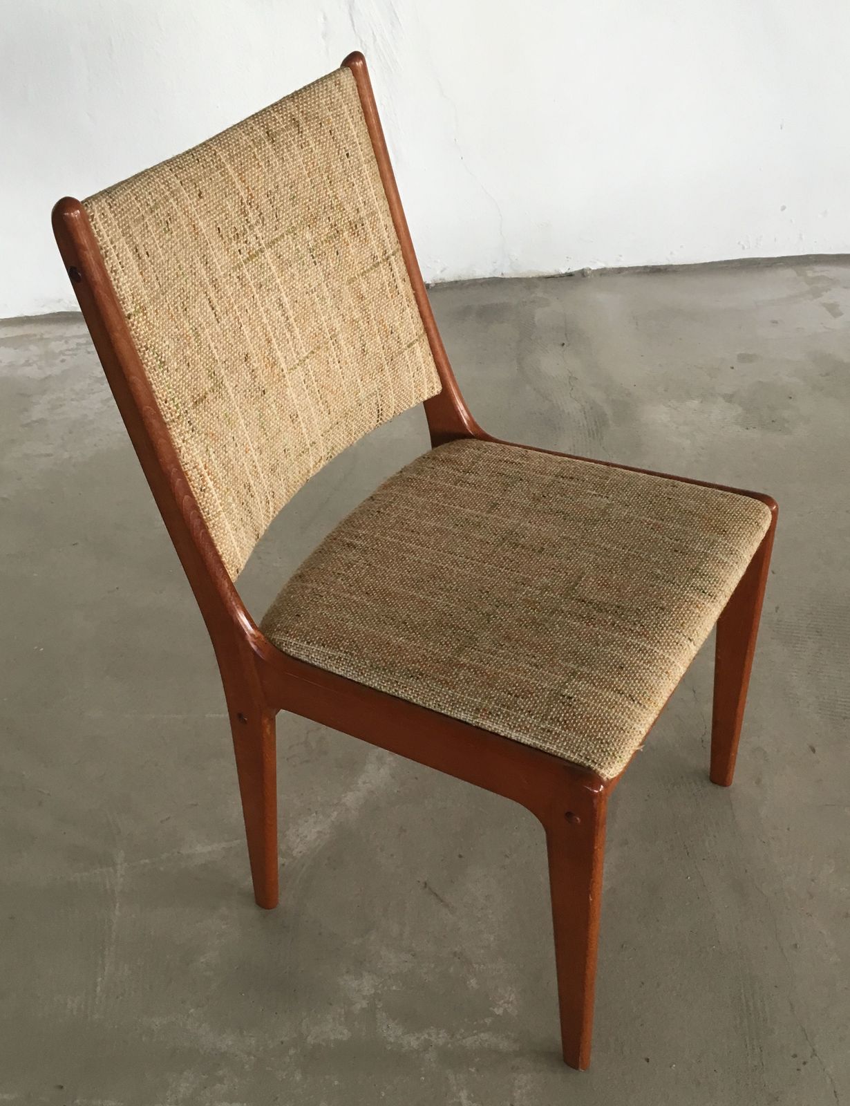 Johannes Andersen Set Of Six Refinished Teak Dining Chairs, Inc