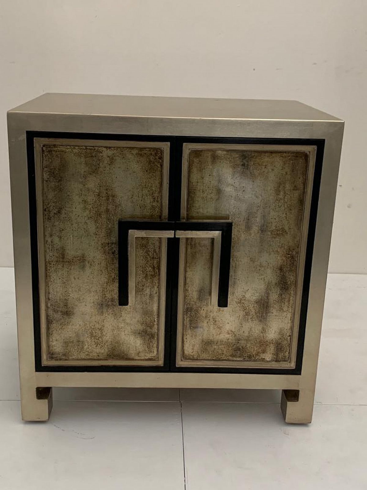 Silver And Lacquered Wood Sideboard By Lam Lee Group, 1990s | Vinterior