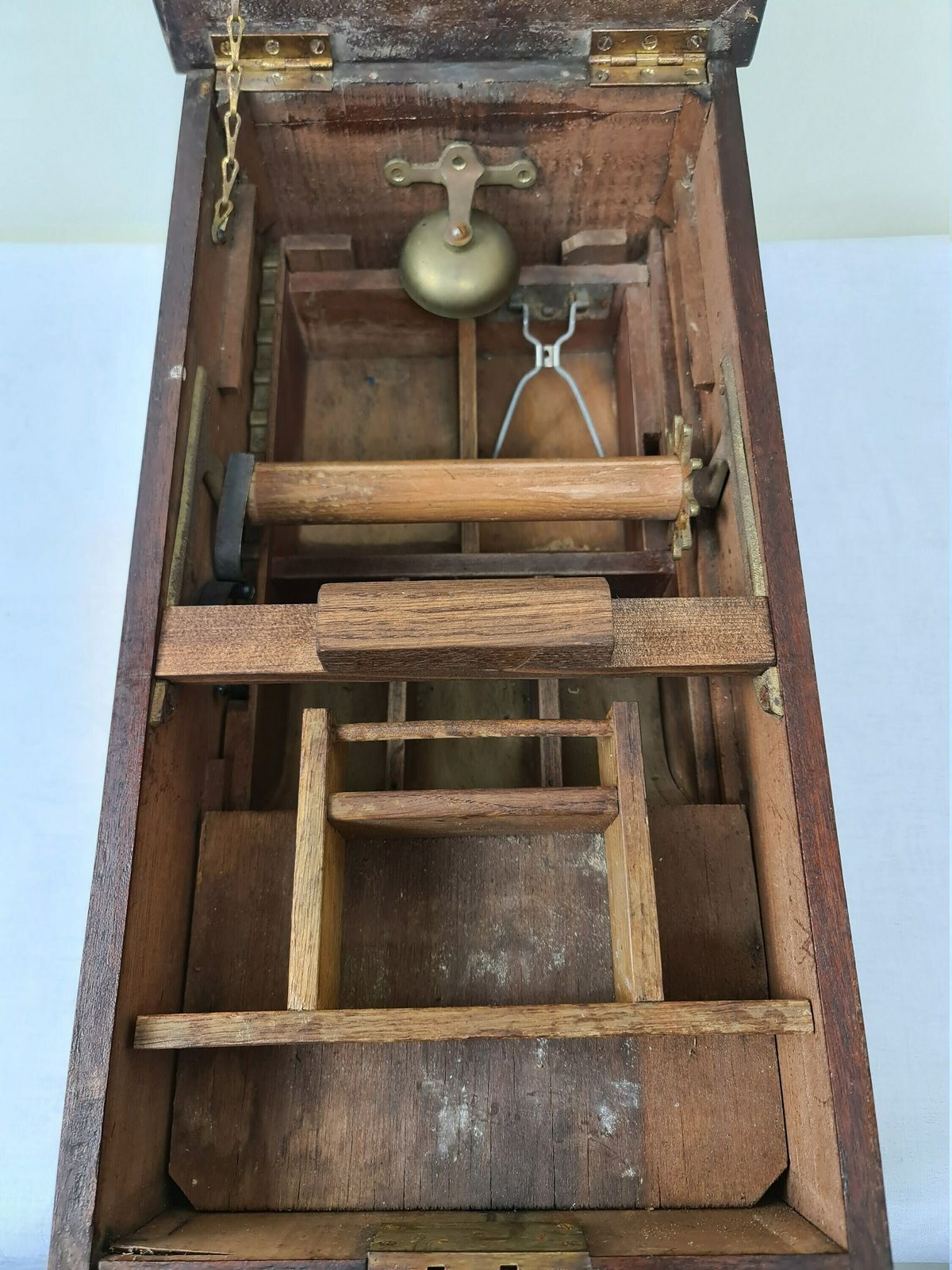 Large Vintage Wooden Cash Till With Working Bell From The 1920s