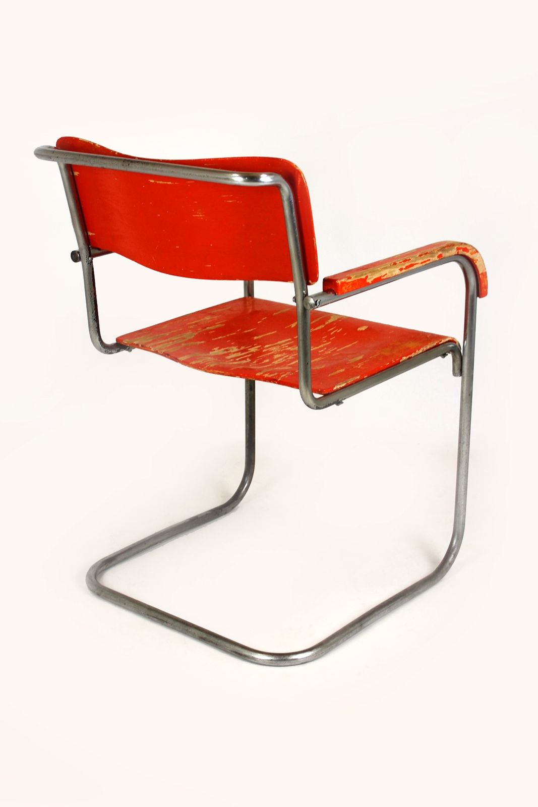 Bauhaus B 34 Cantilever Chair In Plywood & Chrome By Marcel Breuer Bauhaus B 34 Cantilever Chair In Plywood & Chrome By Marcel Breuer