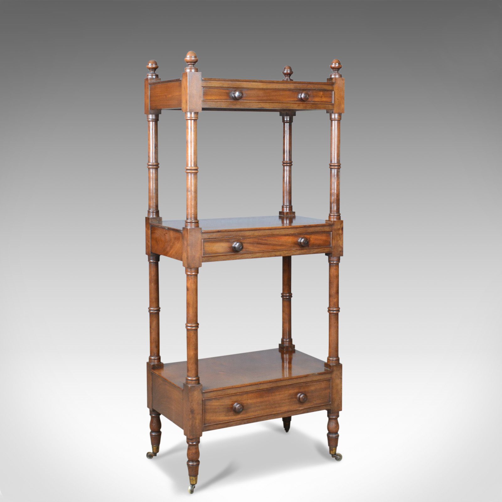 Antique Whatnot, English, Mahogany, Three Tier, Victorian, Display