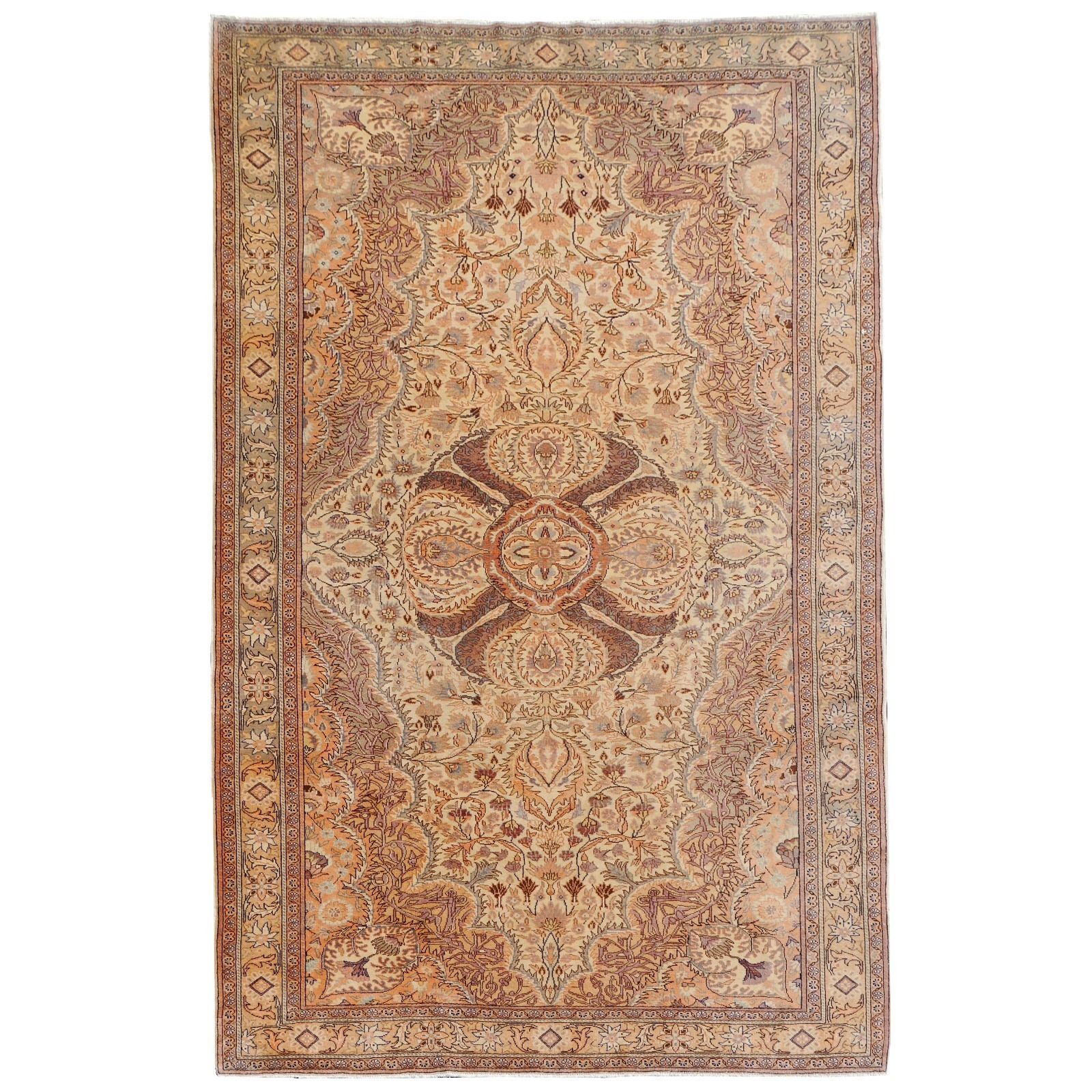 Vintage Turkish Rug Excellent Condition Beige 200x300 | Vinterior