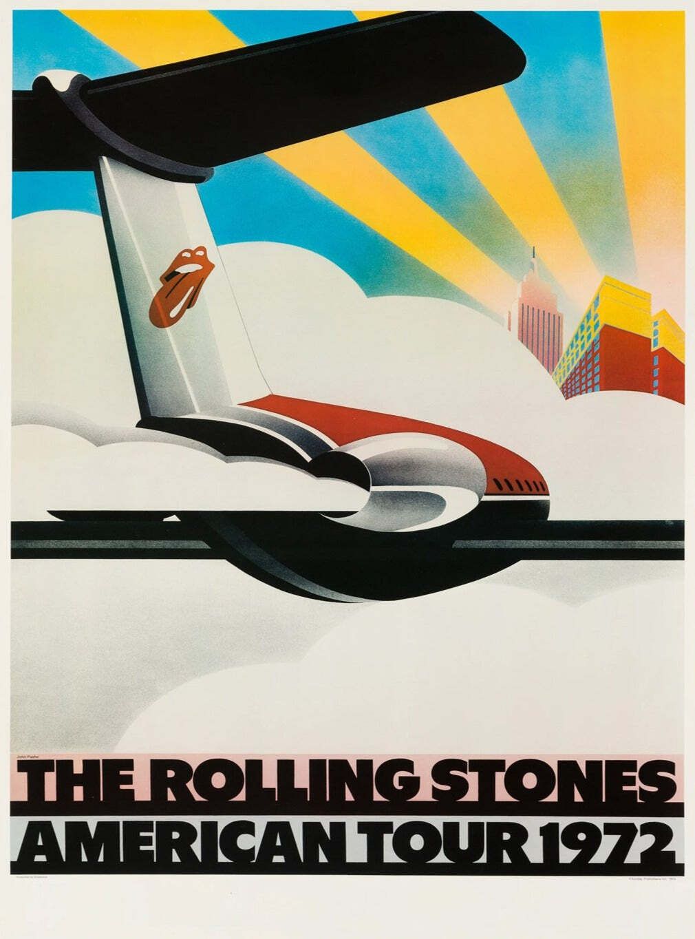 即日発送　ヴィンテージ　The Rolling Stones U.S. Tour Rolling Stones American Tour 1972 Original Vintage Poster | John