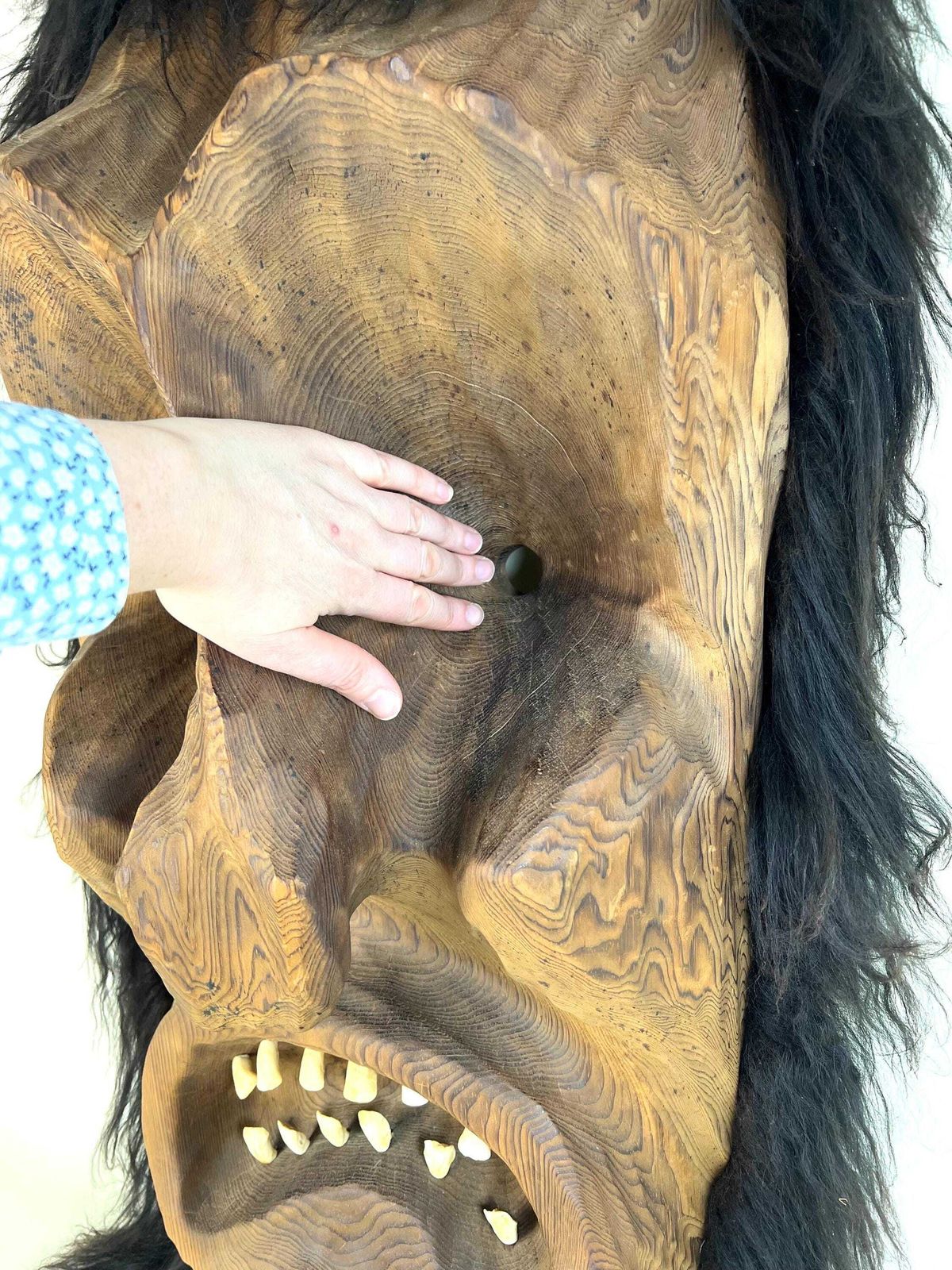 Vintage Swiss Wall Mask, Tschäggättä Mask, Original Lötschentaler