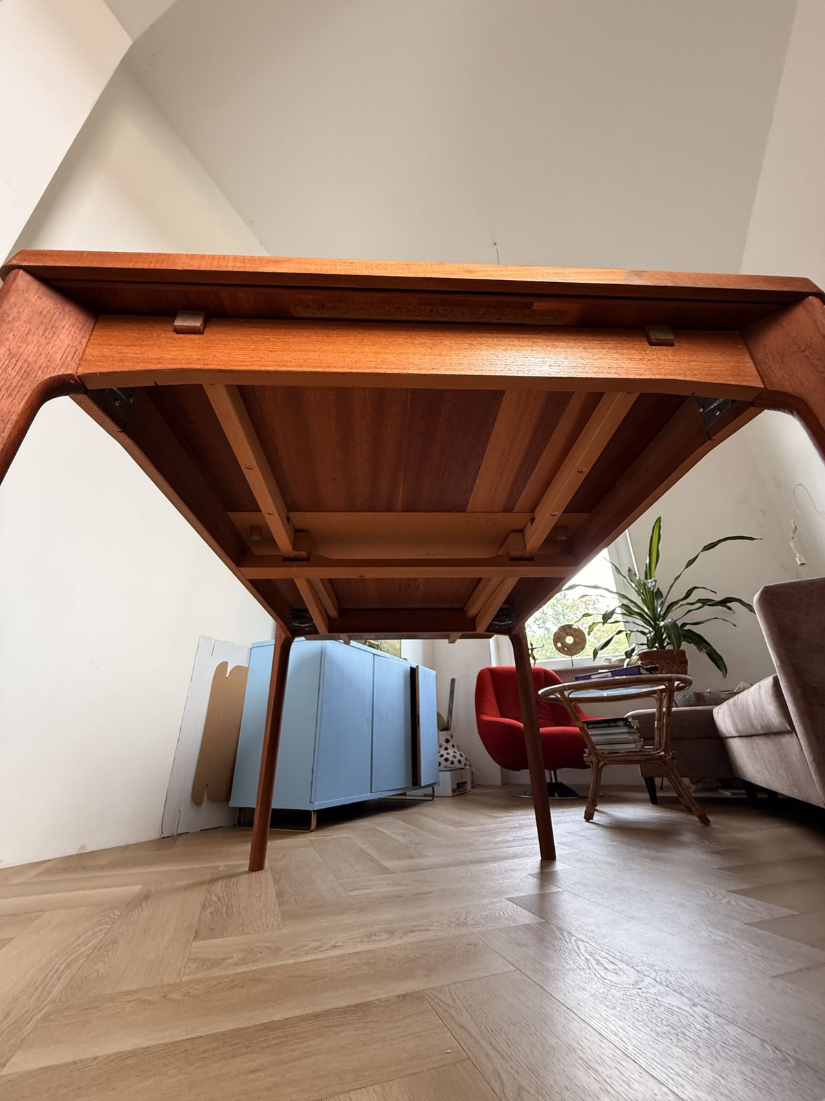 Vejle Stole Mid Century Vintage Danish Extending Dining Table