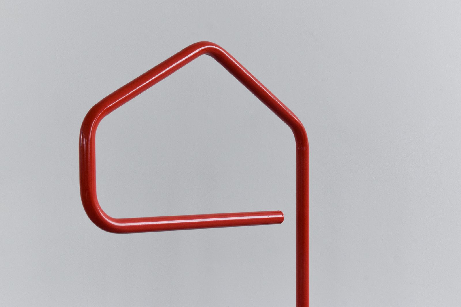 Vintage 1980s Ikea 'Grund / Järpen' Red Metal Vanity Clothes Stand