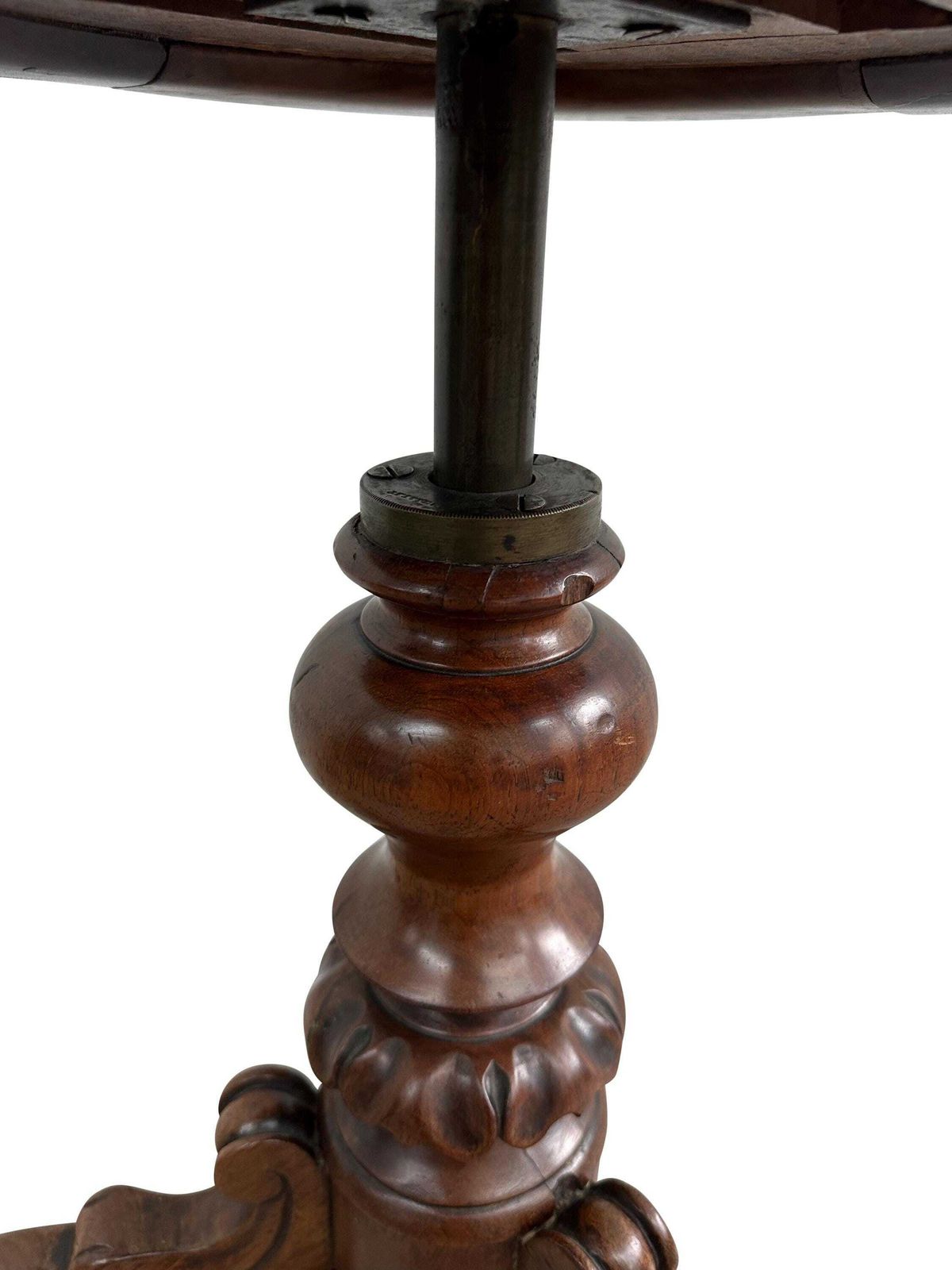 Revolving Scroll Device Victorian Revolving Piano Stool On Turned Carved Column With Triple ...