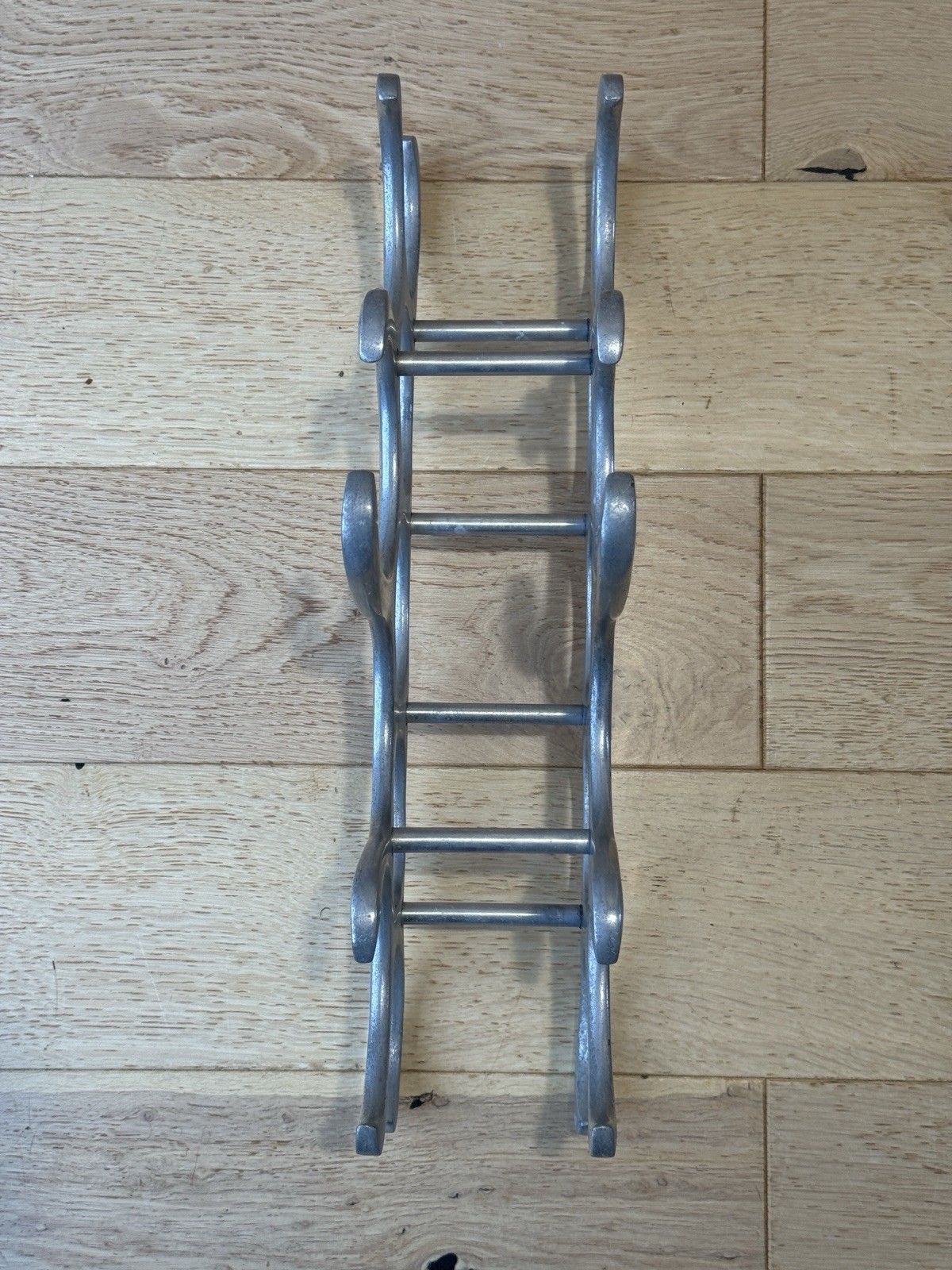 Michael Noll Style 9 Bottle Wine Rack In Polished Aluminium