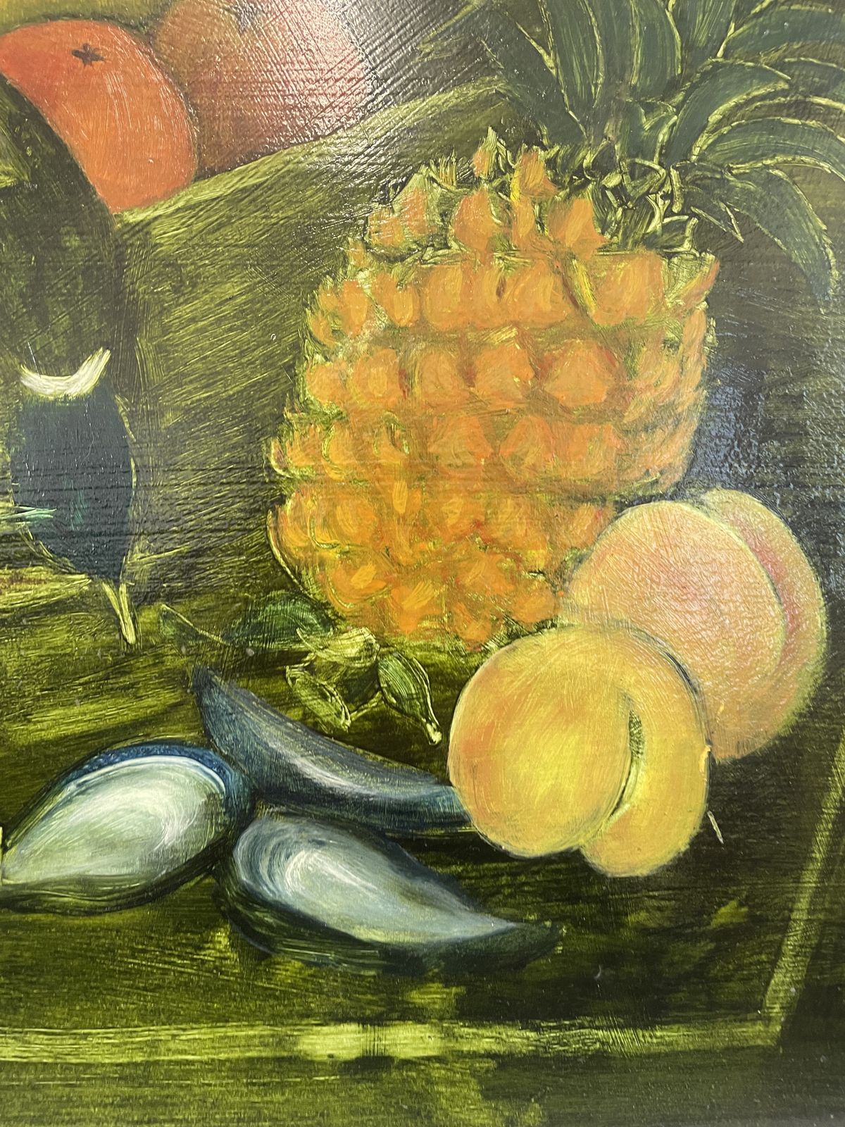 A Vintage Mid Century Continental Still Life Oil Painting | Vinterior