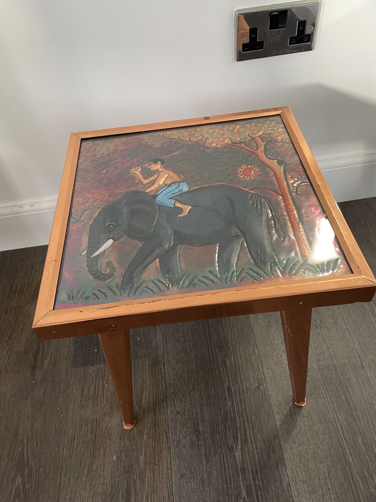 Copper Lamps And Tables X 7 Pieces African Interest | Vinterior