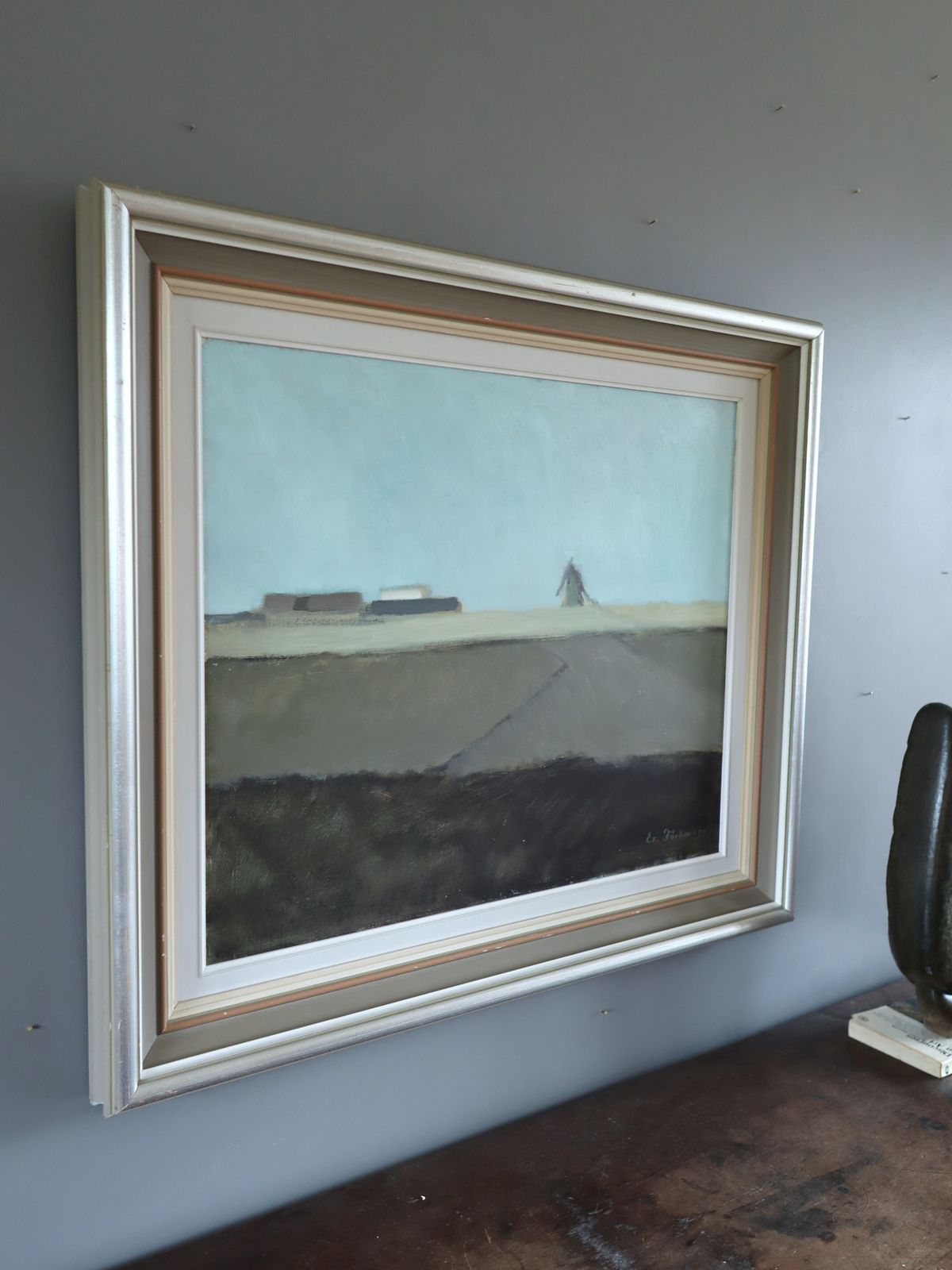 Quiet Fields Oil Painting, 1950s | Vinterior