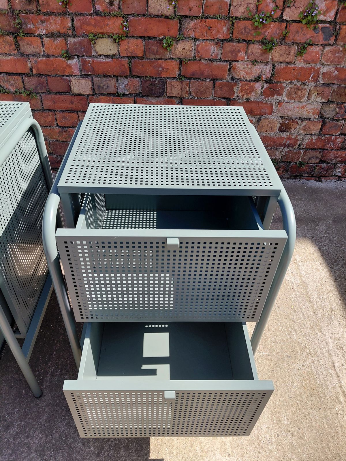 Pair Of Ikea Nikkeby 2 Drawer Chests / Grey Green | Ikea | Vinterior