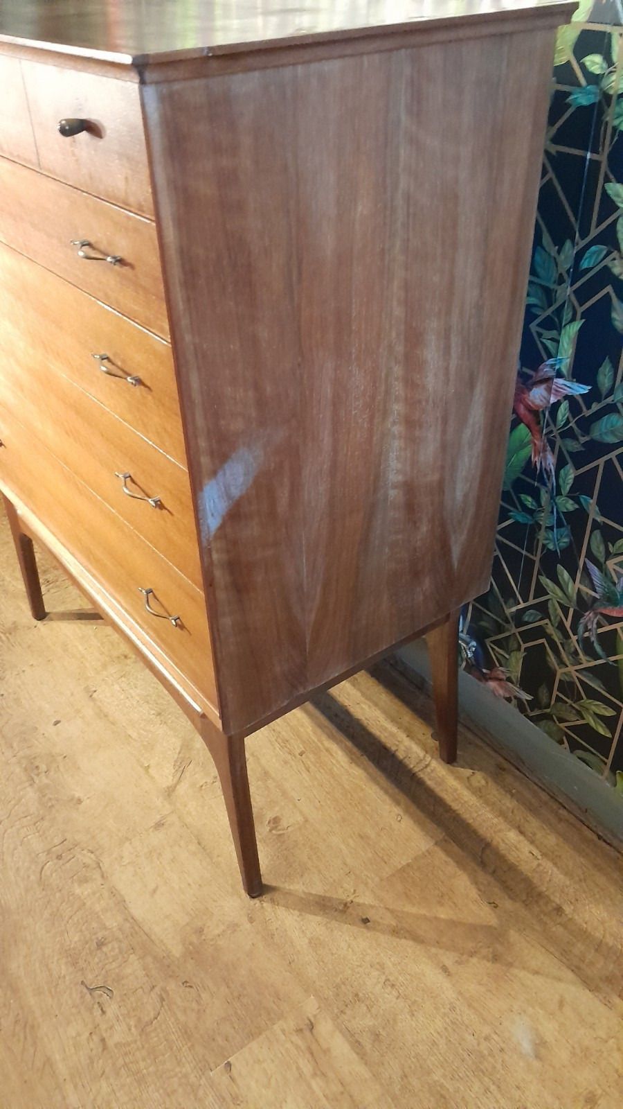 Stylish 1950s Alfred Cox Chest Of Drawers With Original Handles