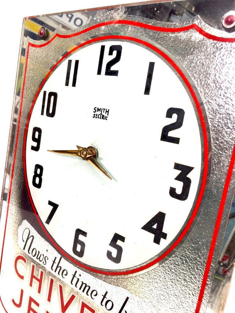 Antique Advertising Chivers Jellies 1940s Smiths Electric Clock