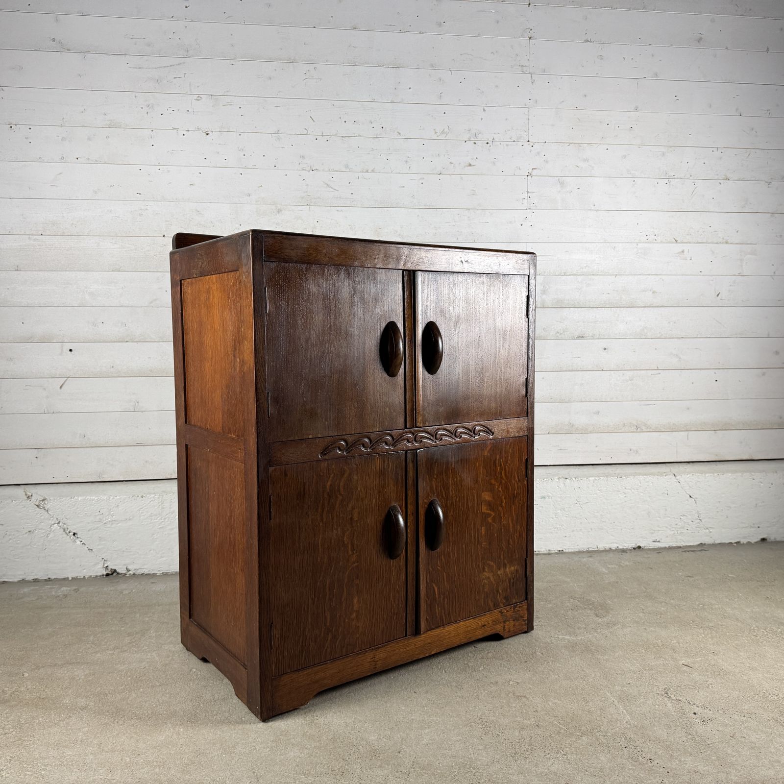 Antique Deco Oak Filing Cupboard | Vinterior