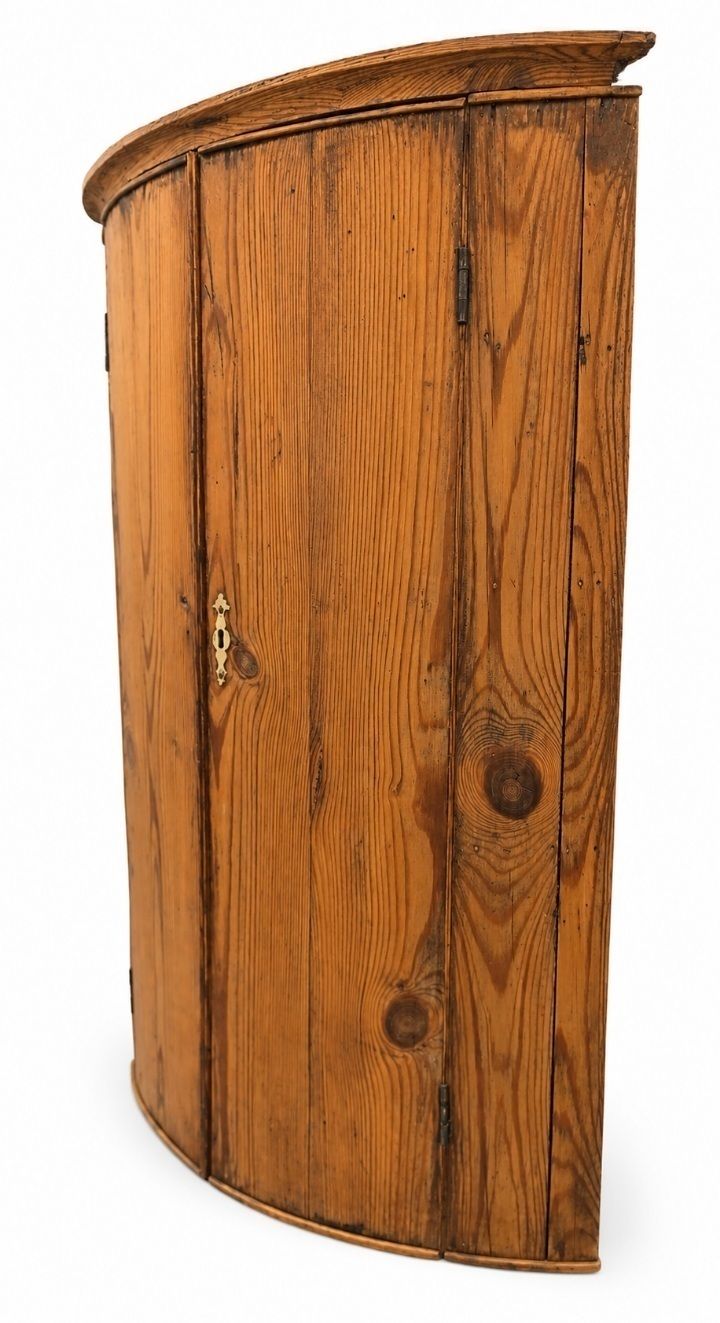 Antique Pine Bow Front Cupboard | Vinterior