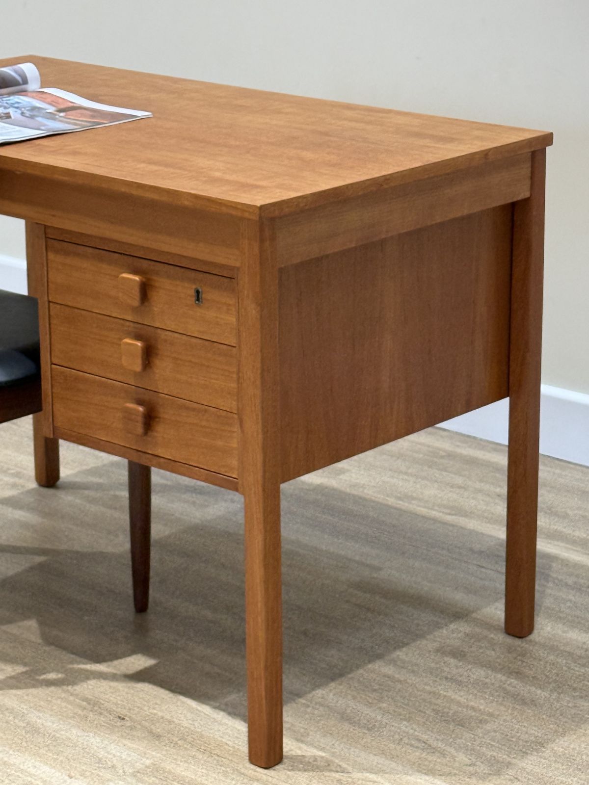Mid Century Teak Desk By Dominos Møbler, Denmark, 1960s | Domino