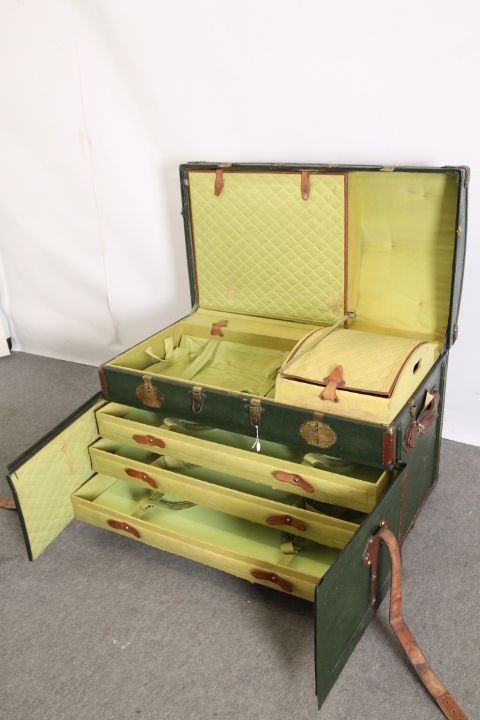 Travel Trunk Rococo Gorgeous Antique Travel Trunk From The 1930s. Vintage Suitcase Design ...