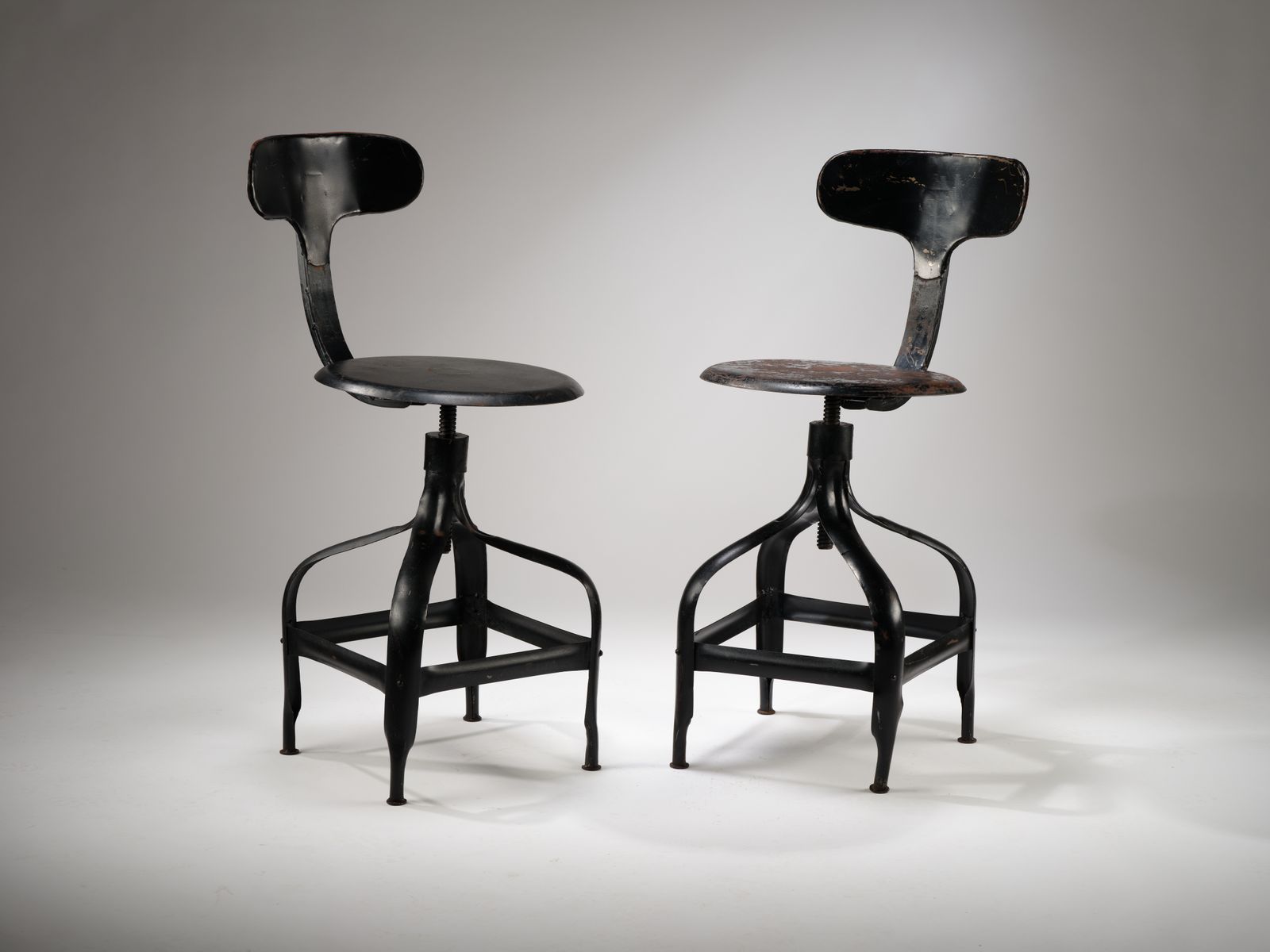 Fantastic Industrial Pressed Steel Adjustable Engineers Stool With ...