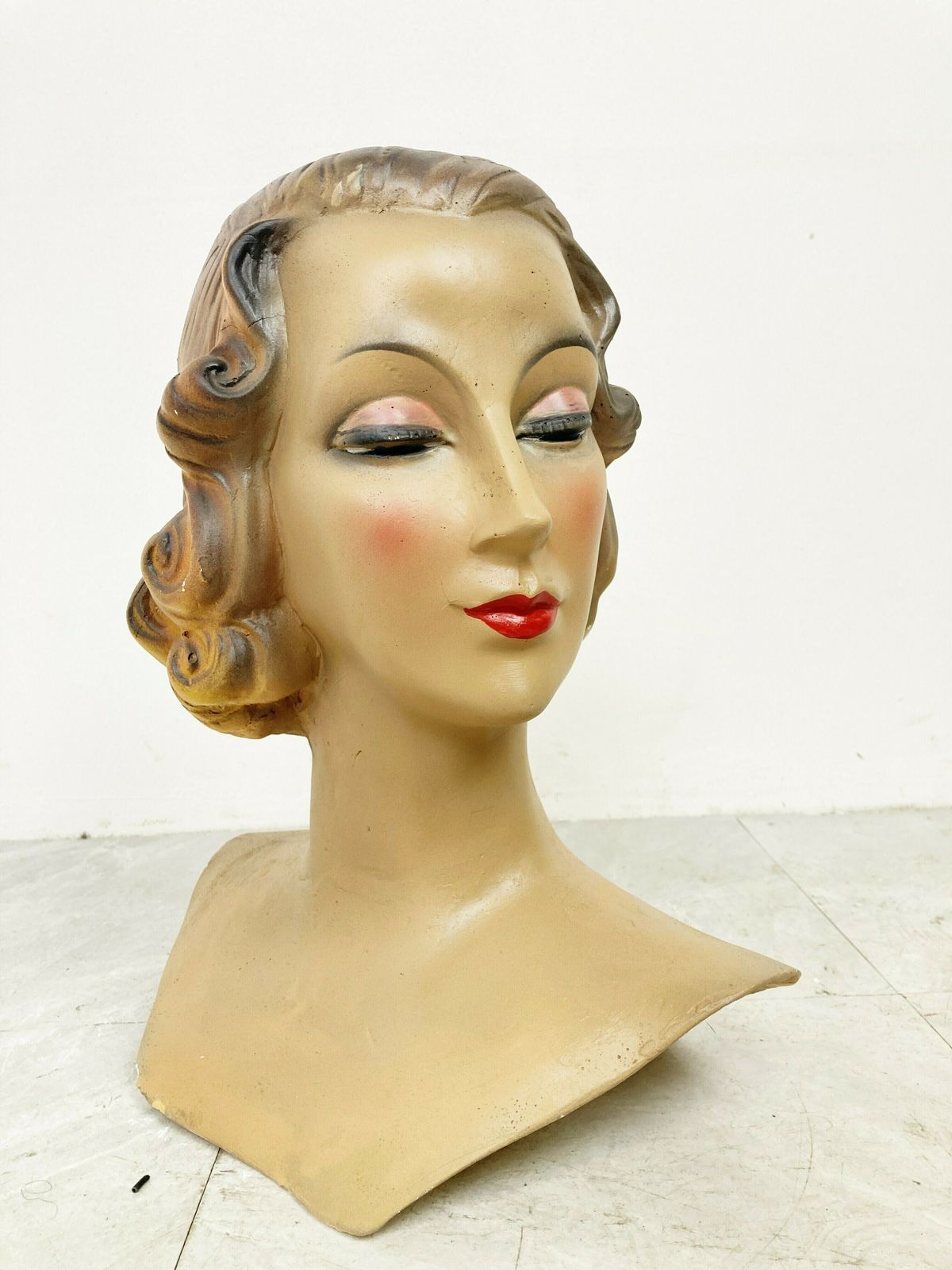 Vintage Mannequin Head, 1960s, Plaster | Vinterior
