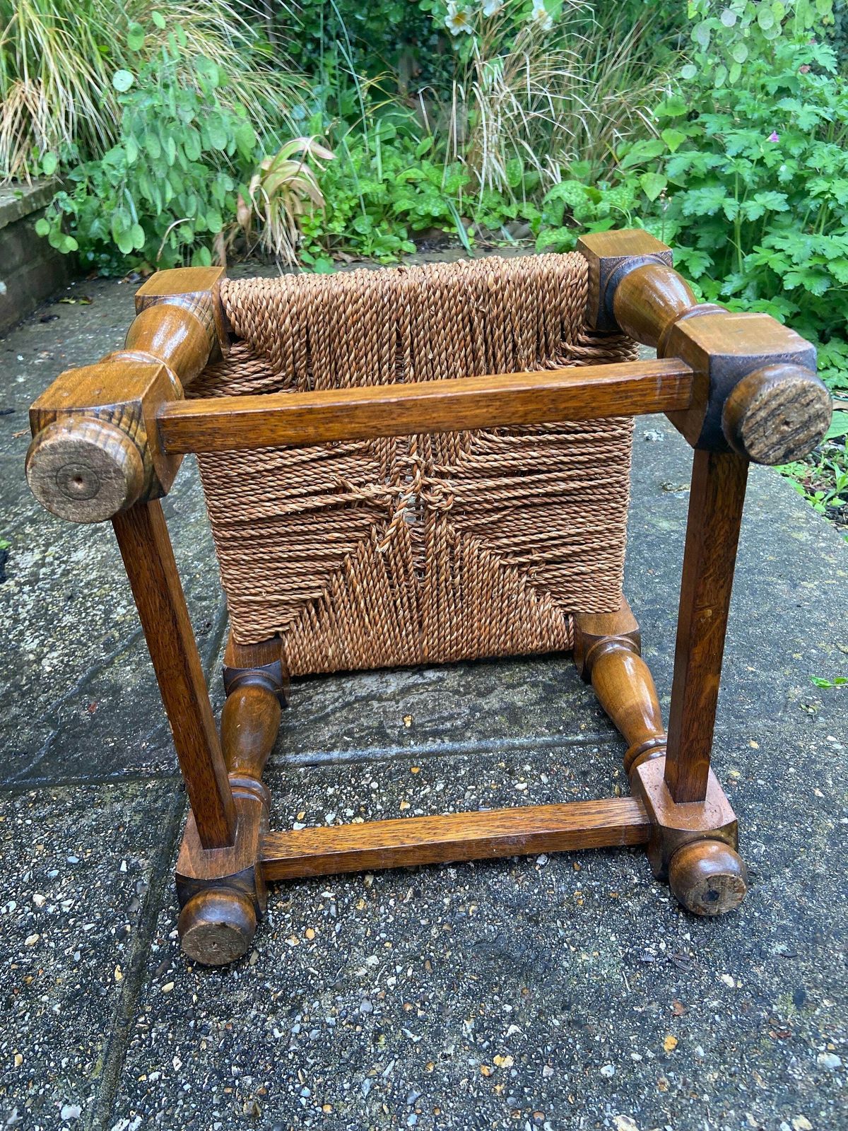 家具 U.K. vintage Furniture Stool Early Twentieth Century Vintage Foot Stool, Wooden Frame With