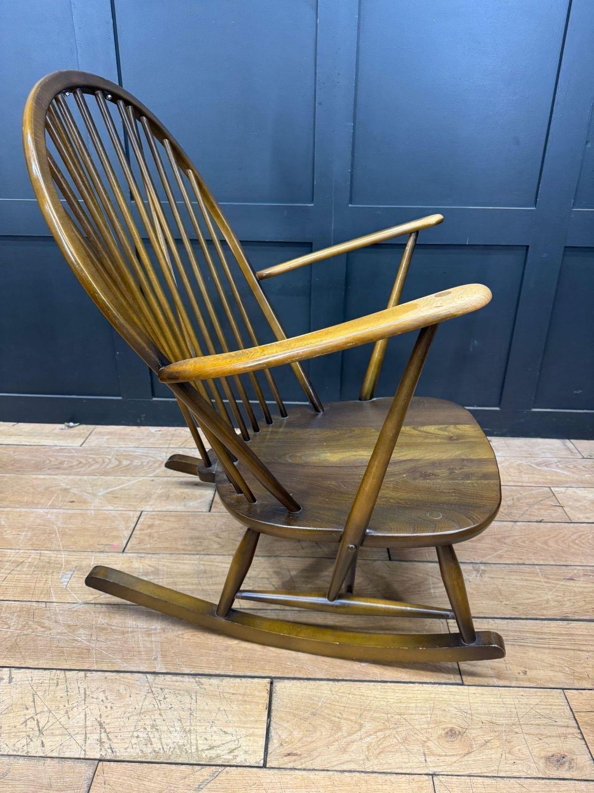 Ercol Grandfather Rocking Chair Model 315 With Original Cushions