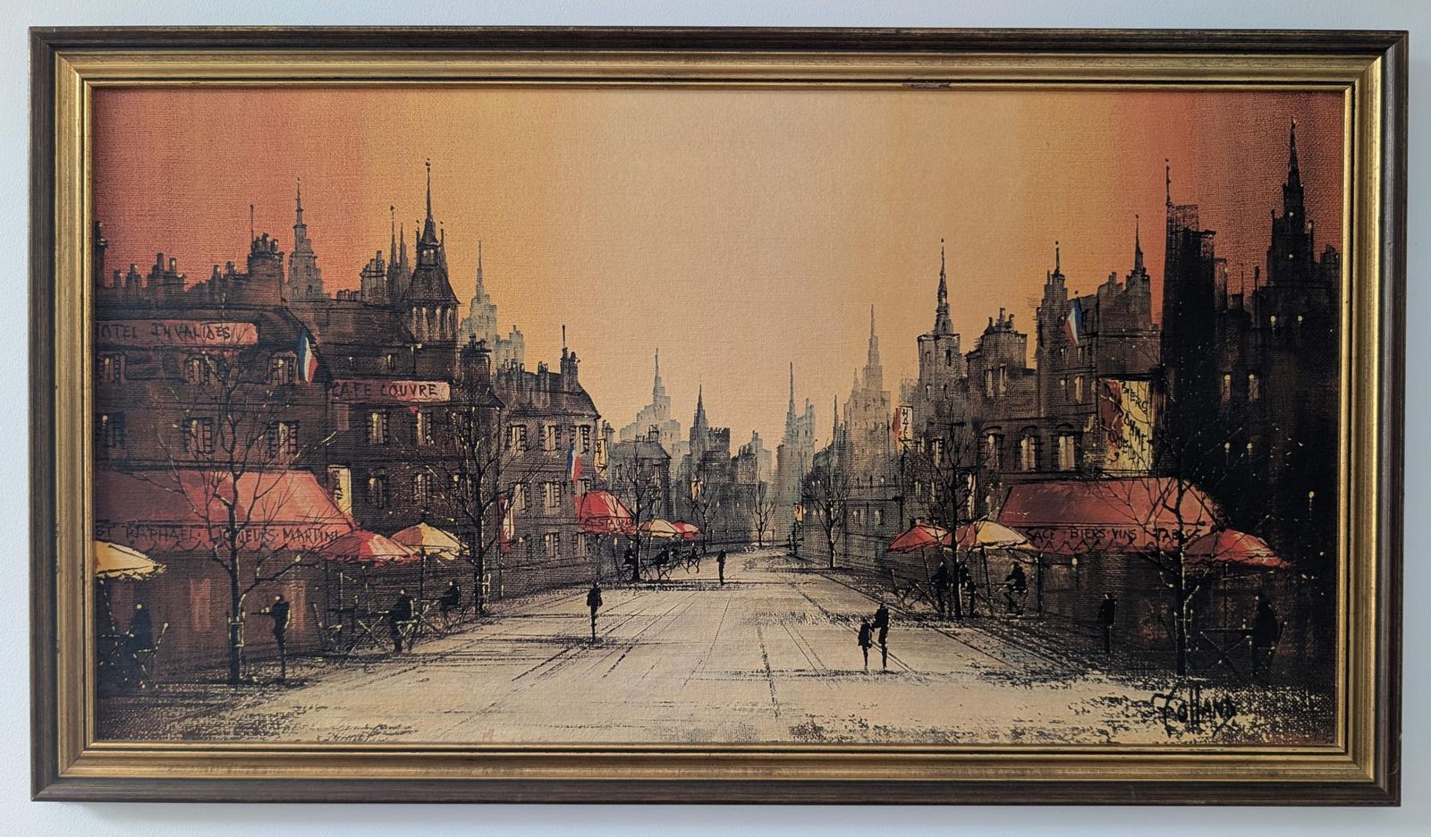 Dimanche By Ron Folland Signed 1960s Print In Original Frame