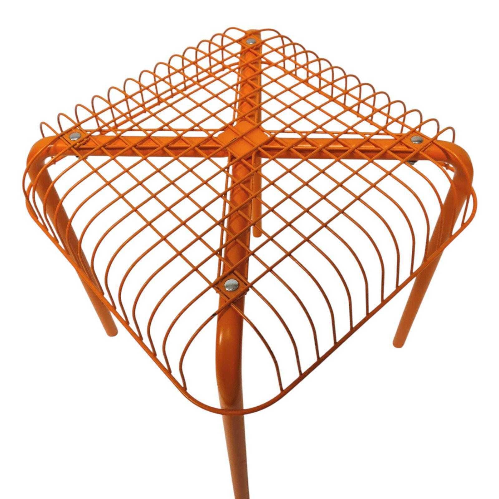 Vintage Vasteron Ikea Orange Wire Stool By Inma Bermúdez And Vintage Vasteron Ikea Orange Wire Stool By Inma Bermúdez And