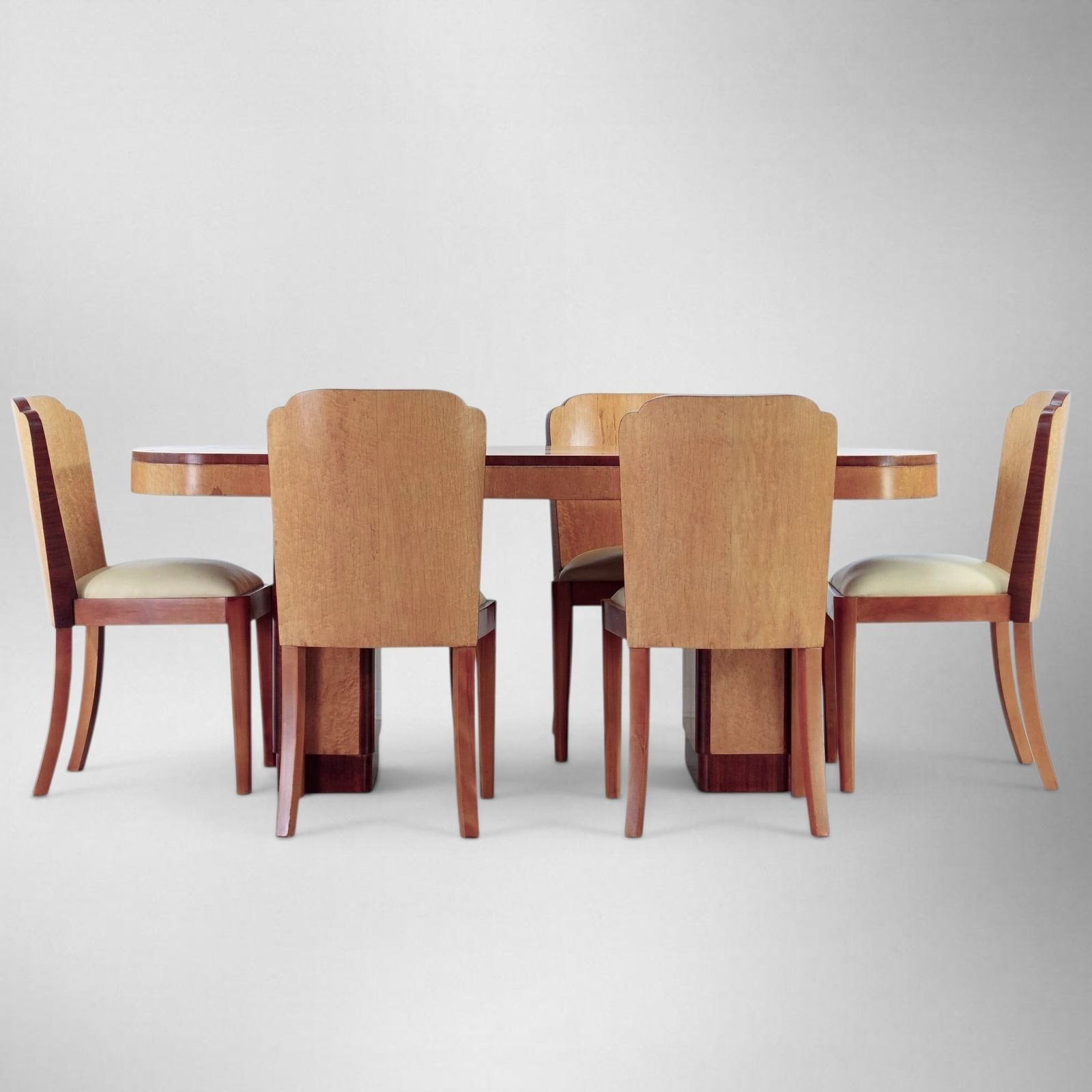 Art Deco Dining Suite Table And Six Chairs By H&L Epstein 1930's