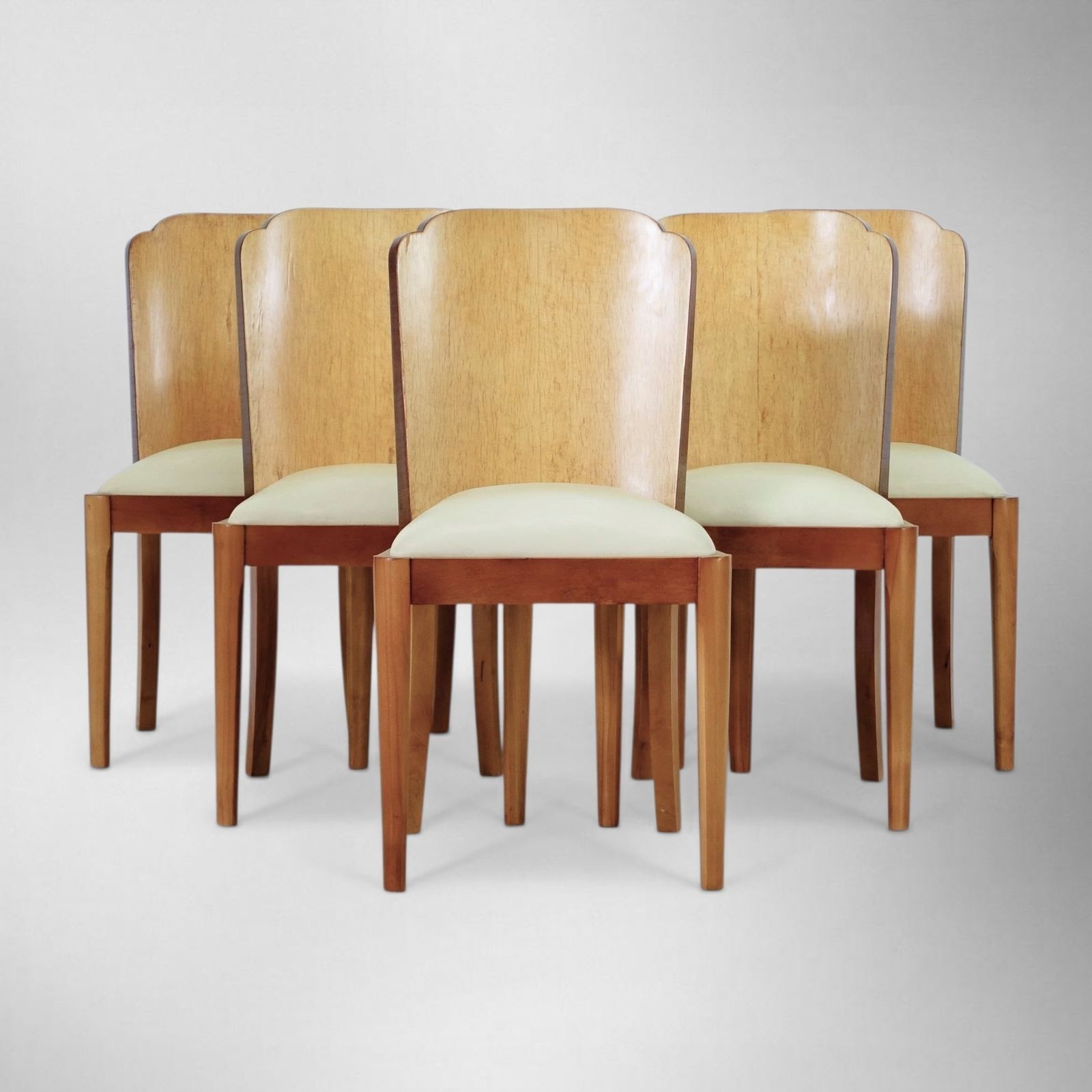 Art Deco Dining Suite Table And Six Chairs By H&L Epstein 1930's