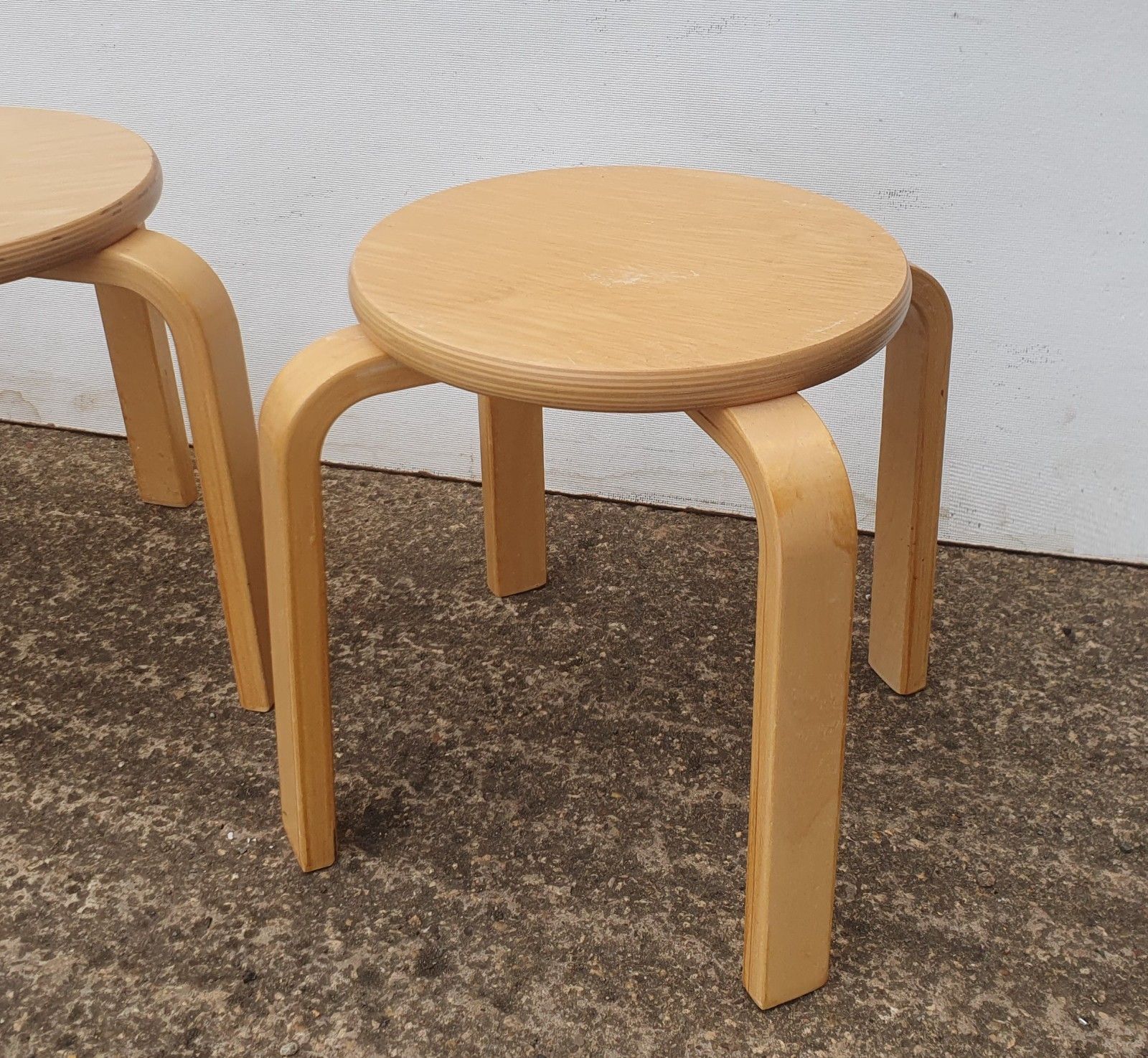4 X Alvar Aalto Style Ikea Frosta Childs Stools / Plant Stands