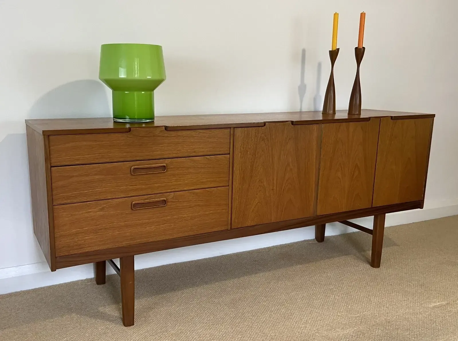 Mid Century 184cm/6' Teak Sideboard By Nathan Furniture | Nathan