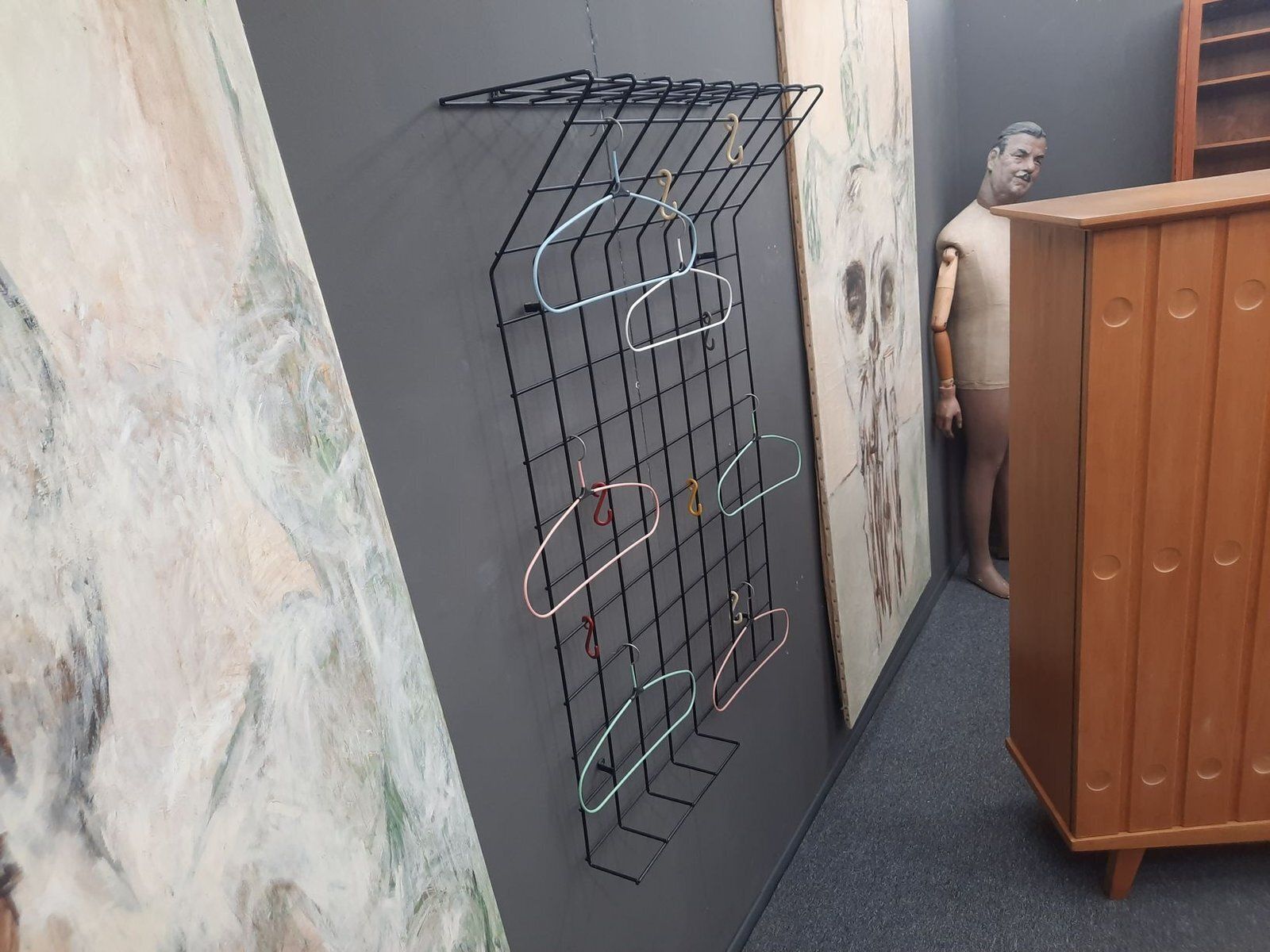 Mid Century Modern Wall Coat Rack By Karl Fichtel, 1950s | Vinterior