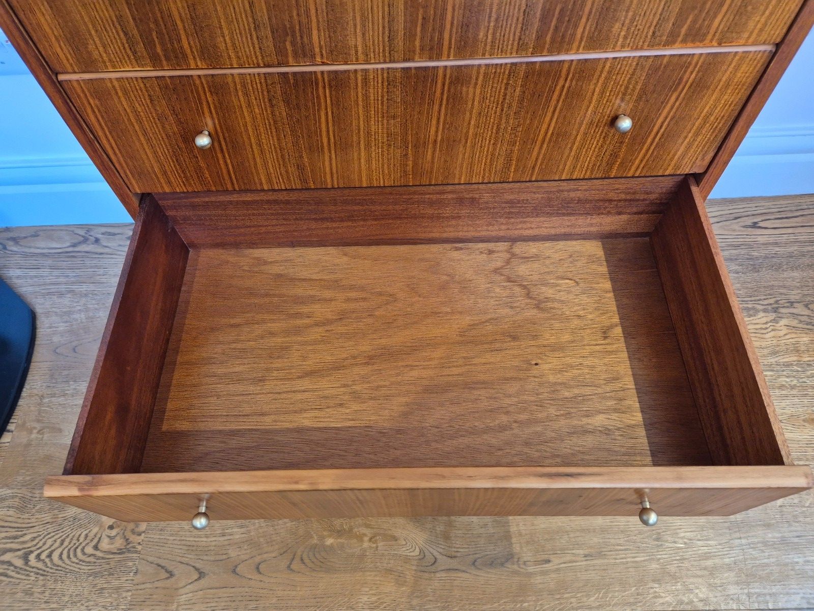 Harris Lebus Mid Century Teak Tallboy Chest Of Drawers Restored