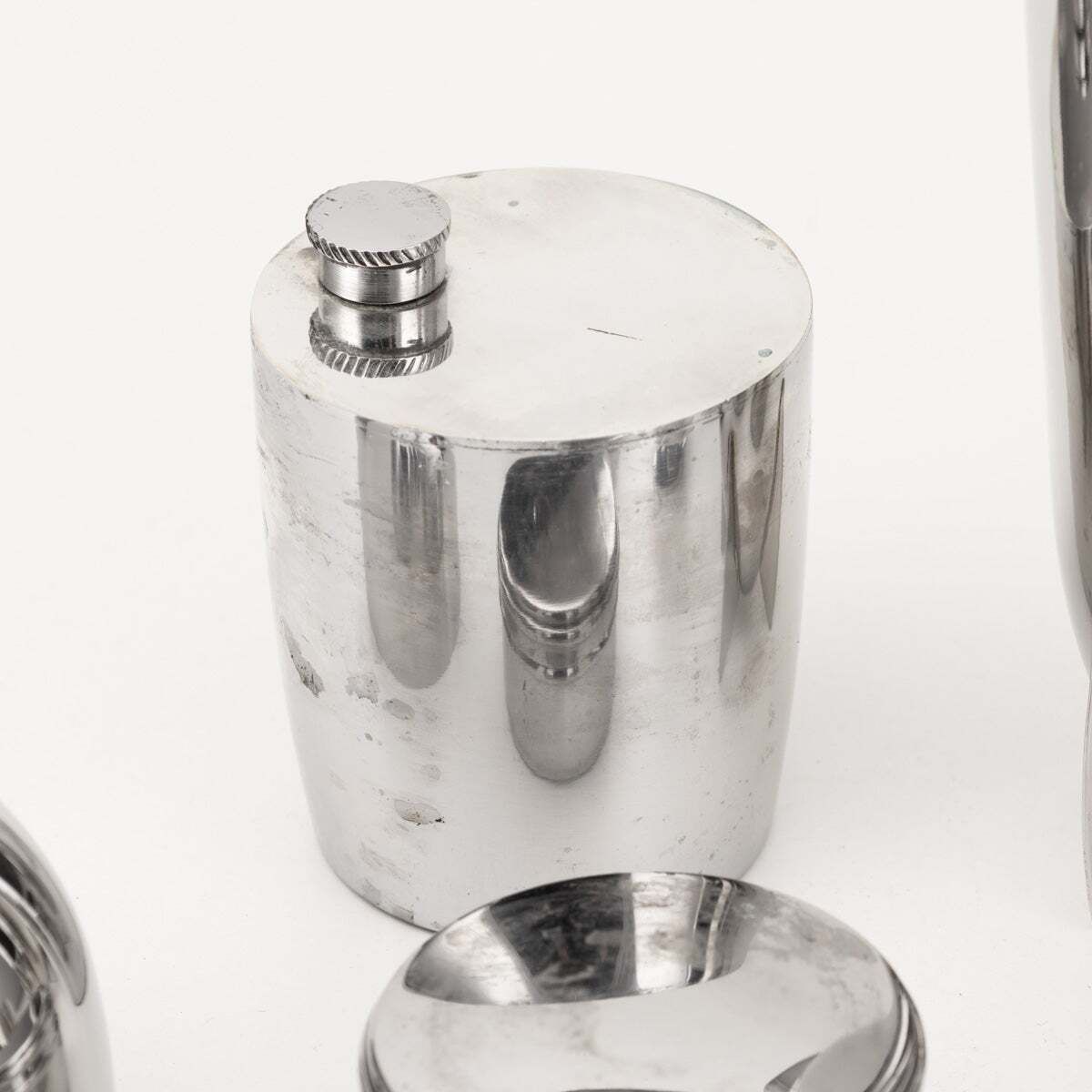Vintage 20thc German Silver Plated Zeppelin Airship Cocktail