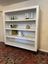 Large French Rustic Open Shelving On Iron Industrial Wheels | Vinterior