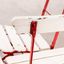 1950’s Slatted Red And White French Outdoor Folding Chairs | Vinterior