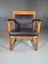 Vintage Mid Century Elbow Desk Chair Swedish 1960s Black Leather Retro ...