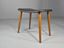 Vintage Mid Century Danish Footstool Black Vinyl Curved Form Eb12026 ...