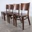 1970's Dark Walnut Deep Back Dining Chairs By Ton Set Of 6 | Vinterior
