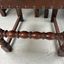 Set Of 5 Jacobean Style Gothic Oak & Brown Leather Studded Dining ...