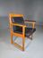 Vintage Mid Century Elbow Desk Chair Swedish 1960s Black Leather Retro ...