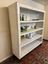 Large French Rustic Open Shelving On Iron Industrial Wheels | Vinterior