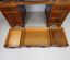 Green Leather‑Top Yew Wood Writing Desk | Vinterior