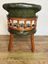 Vintage Green Leather Captain’s Chair Chesterfield Style Desk Library ...