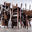 1970's Dark Walnut Deep Back Dining Chairs By Ton Set Of 6 | Vinterior