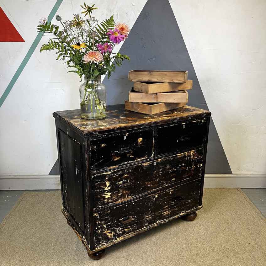 Stylish Black Chest Of Drawers | Vinterior