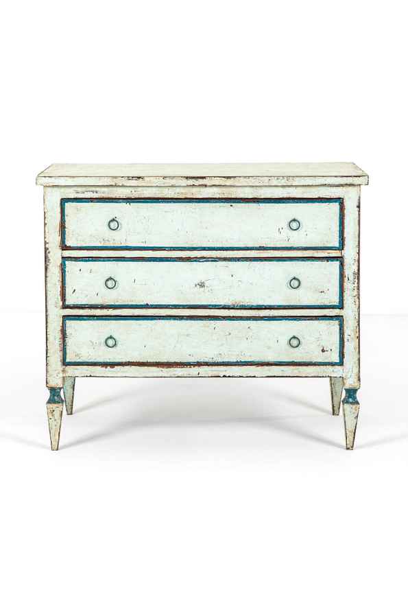 Gustavian Style Duck Egg Blue Chest On Stand | Vinterior